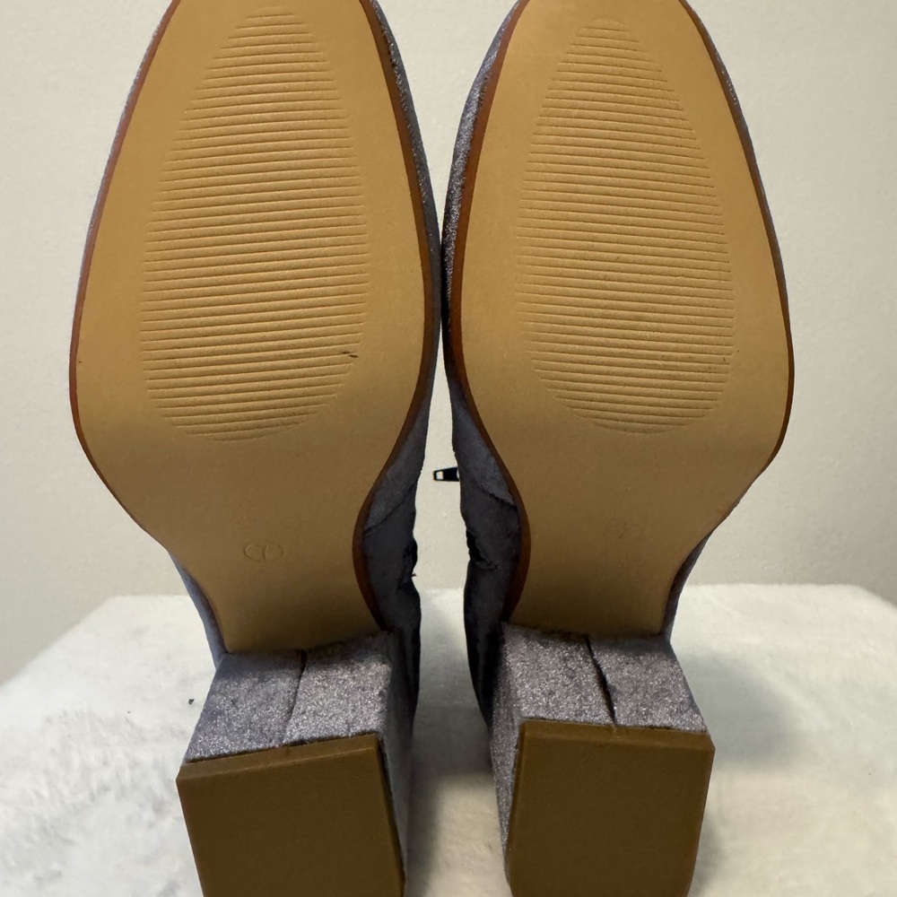 LOFT Grey Ankle Booties Velvet Sophistication - Picture 3 of 7